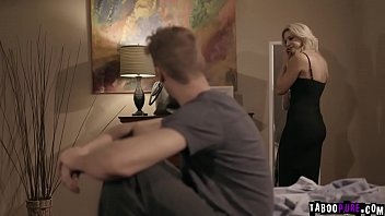 Blonde stepmom India Summer feeds her stepson making him eat and lick her milf twat making it more wet